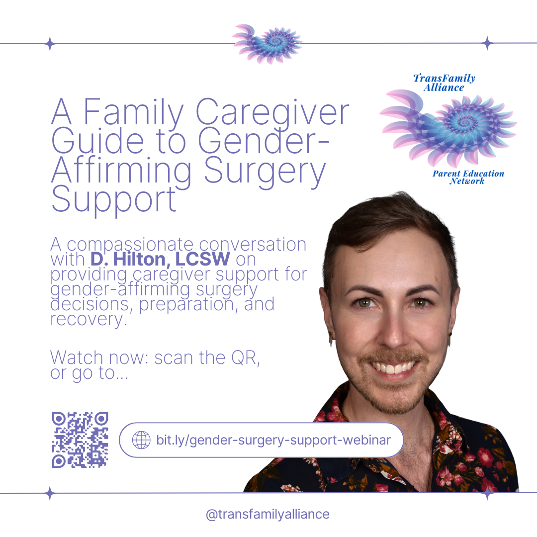 Friendly-looking male-identifying surgical support friend smiling at the camera, preparing to deliver a presentation about providing caregiver support after gender surgery